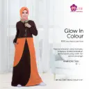 Gamis Mutif 126 Orange Muda - Coklat Kopi