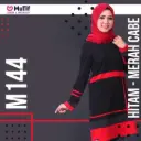 Tunik Mutif 144 Hitam - Merah Cabe