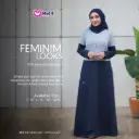 Gamis Mutif 219 Biru Navy - Wafle Navy