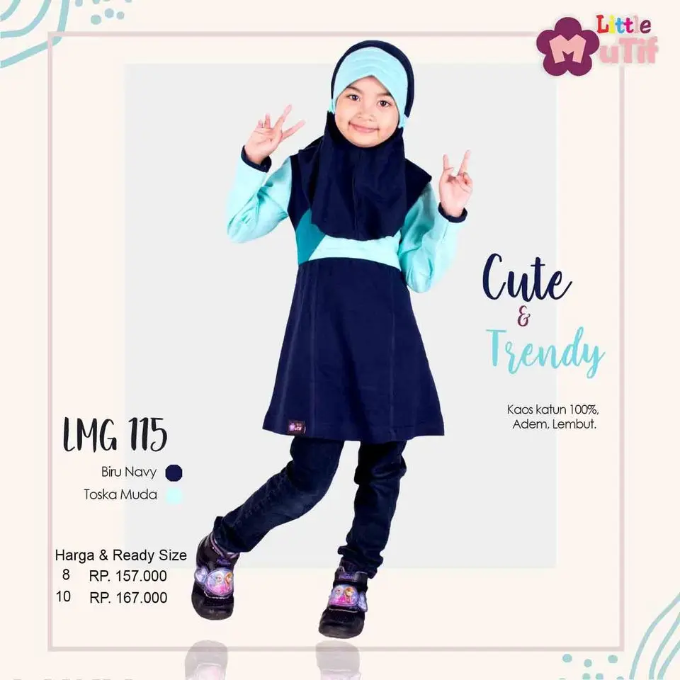 LMG 115 Biru Navy - Toska Muda