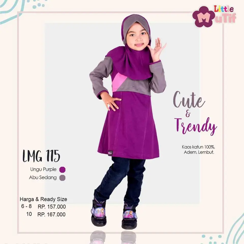 LMG 115 Ungu Purple - Abu Sedang