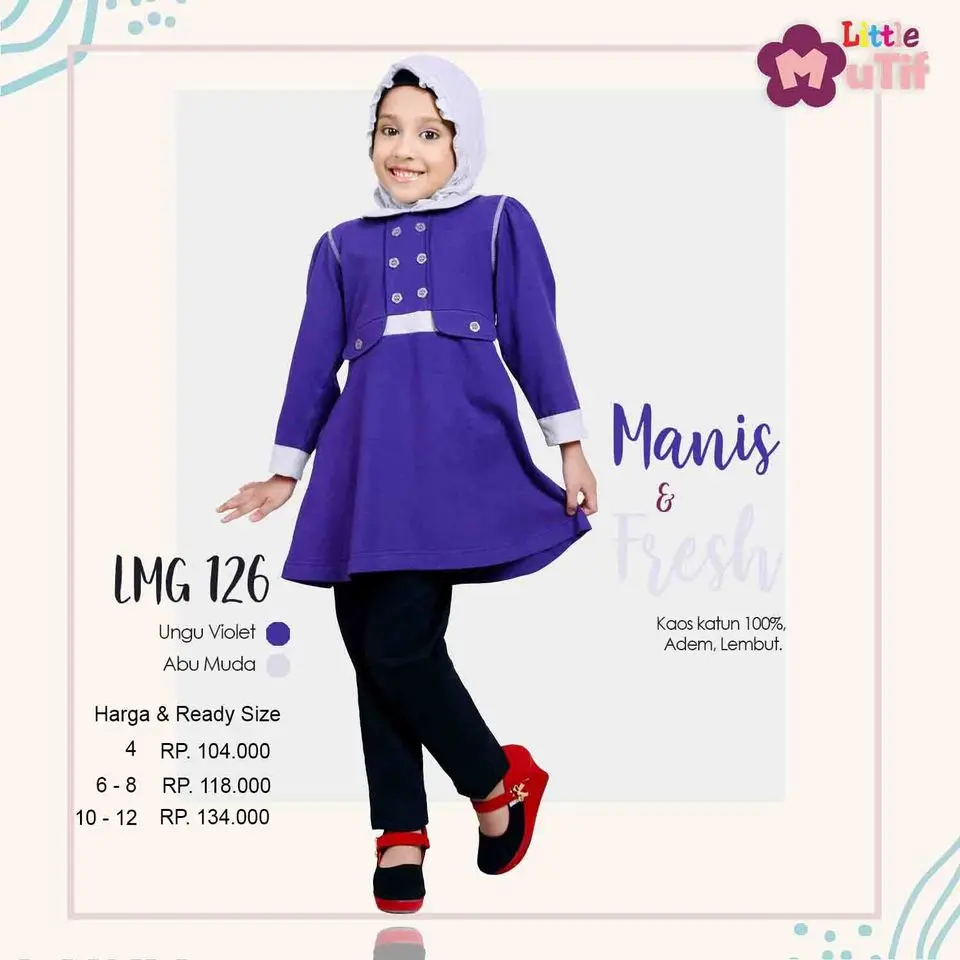 LMG 126 Ungu Violet - Abu Muda