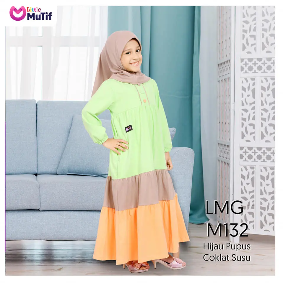 LMG 132 Hijau Pucuk - Coklat Susu