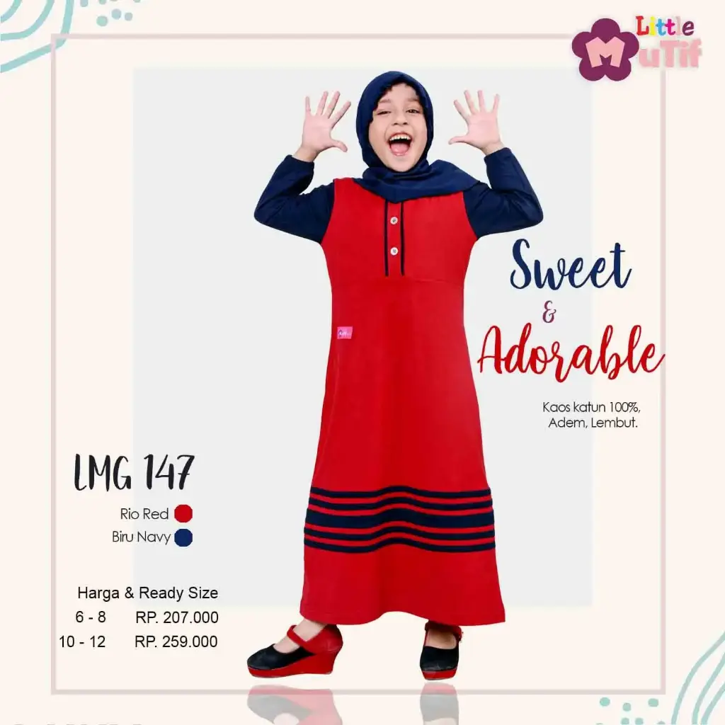 LMG 147 Rio Red - Biru Navy 