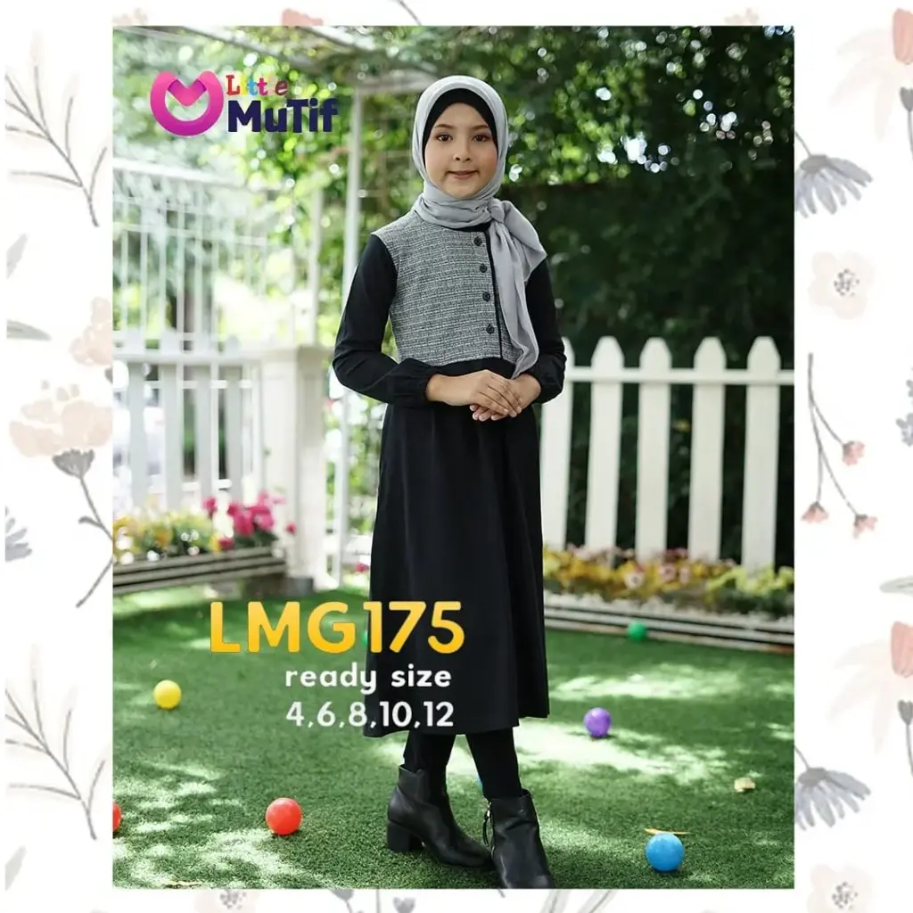 LMG 175 Hitam - Mini Jacquard Grey