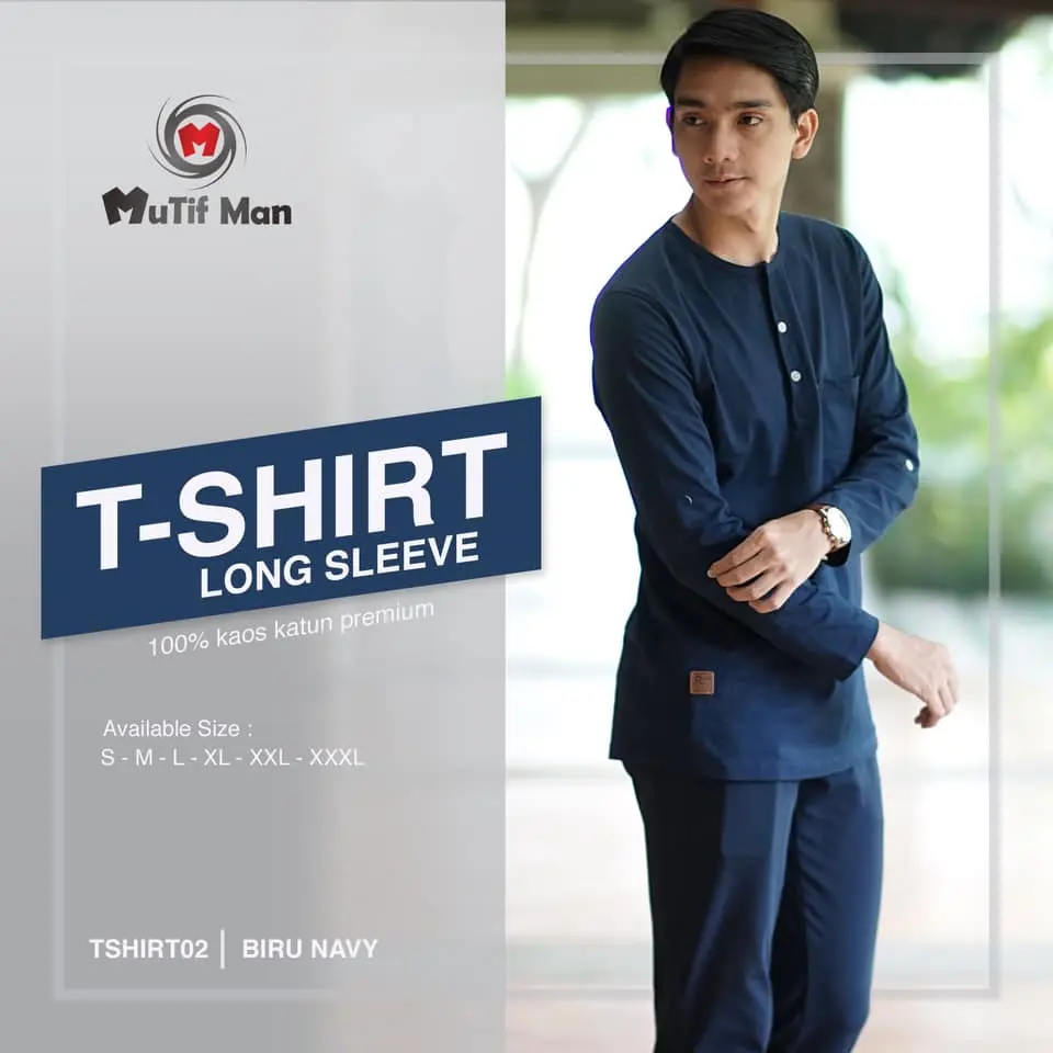 T-Shirt Man 02 Biru Navy (M)
