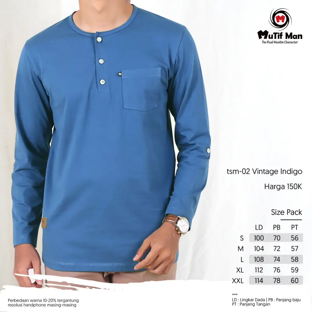 T-Shirt Man 02 Vintage Indigo