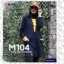 Tunik Mutif 104 Navy - Kuning Emas