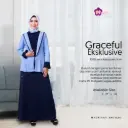 Gamis Mutif 109 Navy - Biru Muda