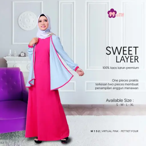 Gamis Mutif 152 Virtual Pink - Pettiet Four