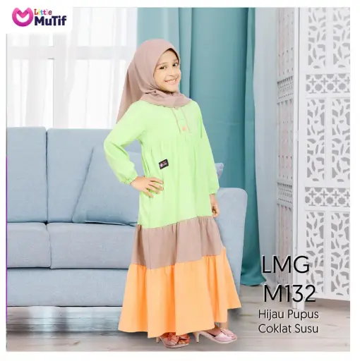LMG 132 Hijau Pucuk - Coklat Susu