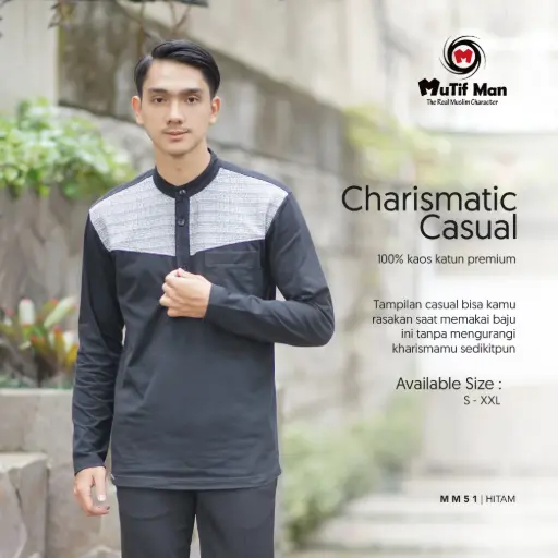 Koko MM 51 Hitam - Mini Jacquard Grey