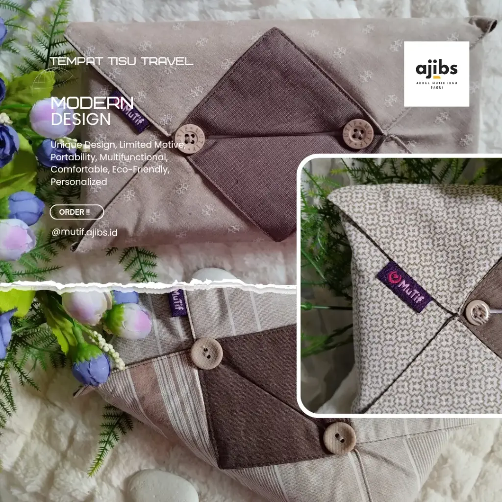 Tempat Tisu Travel Kain Motif