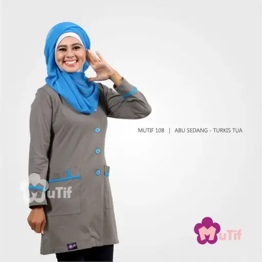 Tunik Mutif 108 Abu Sedang - Turkis Tua