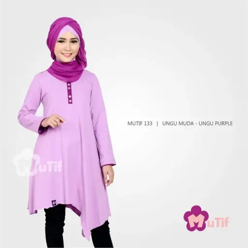 Tunik Mutif 133 Ungu Muda - Purple